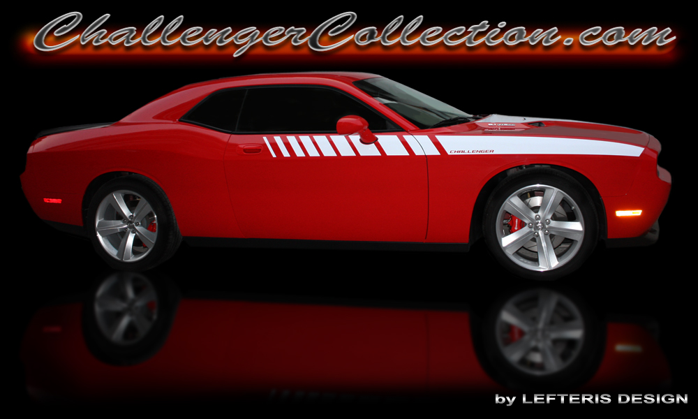 Dodge Challenger Frond Side Quarter Stripes Collection